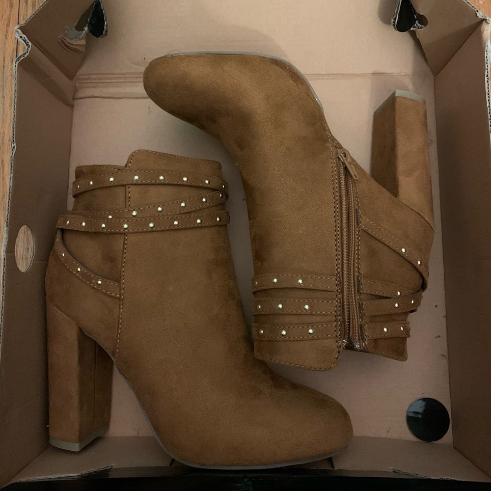 Brown Suede Booties